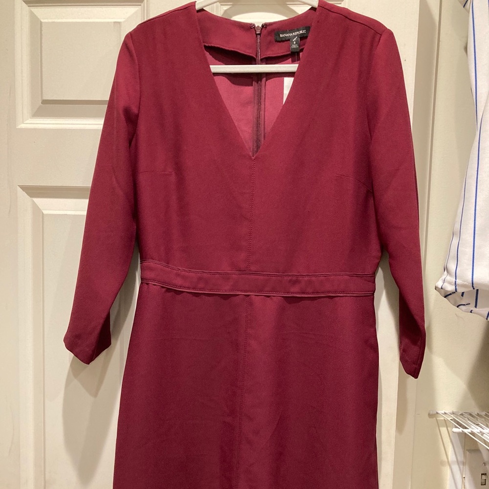 Deep red dress